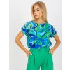 Dámska modrá blúzka s podtlačou, kód produktu WN-BZ-4008-4.77