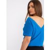 Dámska tmavo-modrá blúzka s čipkou, kód produktu RV-BZ-7544.00
