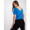 Dámska tmavo-modrá blúzka s čipkou, kód produktu RV-BZ-7544.00