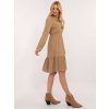 Dámske hnede camel šaty s volánom kód produktu TW-SK-BI-CB3331.88