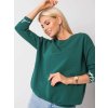 Dámska tmavo zelená mikina bez kapucne, kód RV-BL-5978.06P