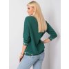 Dámska tmavo zelená mikina bez kapucne, kód RV-BL-5978.06P