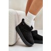 Dámske snehule  čierne kód obuvi OO274A099 (Veľkosť 37)