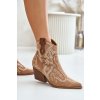Zdobené Kotníkové Boty Cowboy Na Podpatku Camel Kaivina (Veľkosť 39)