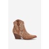 Zdobené Kotníkové Boty Cowboy Na Podpatku Camel Kaivina (Veľkosť 39)