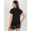 Dámska bavlna čierna blúzka s podtlačou, elastan, kód RV-BZ-8953.41P