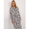 Dámske bielo-čierne šaty s podtlačeným vzorom kód produktu LK-SK-509797.27