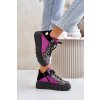 Kožené sneakersy na platformě fuchsie Maciejka 06767-15 (Veľkosť 36)
