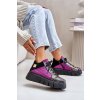 Kožené sneakersy na platformě fuchsie Maciejka 06767-15 (Veľkosť 36)