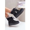 Čierne dámske snehule z eko kože na platforme s beránkovou výstelkou, kód produktu UK180P BLACK