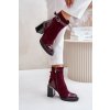 pol pl Botki Damskie Ocieplane Na Obcasie Slupku Z Ozdobna Klamra D A MR880 085 Bordowe 33911 5 (1)