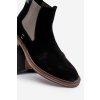 Semišové členkové topánky chelsea pánské big star oo174154 čierne / (Veľkosť 41)