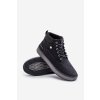 Pánské na šnúrovanie členkové topánky big star oo174559 hi-poly system čierne / (Veľkosť 40)