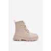 Detské členkové topánky  béžové kód obuvi 24DZ23-8050 BEIGE (Veľkosť 29)