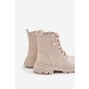Detské členkové topánky  béžové kód obuvi 24DZ23-8050 BEIGE (Veľkosť 29)