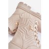 Detské členkové topánky  béžové kód obuvi 24DZ23-8050 BEIGE (Veľkosť 29)
