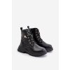 Zateplené Dětské Boty Na Zip Z Eko Kůže Černé Liotira (Veľkosť 27)