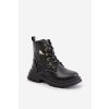 Zateplené Dětské Boty Na Zip Z Eko Kůže Černé Liotira (Veľkosť 27)