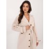 Dámsky kabát farba svetlo-béžová kód TW-PL-BI-2209.71P : na temu obdobie Jeseň / zima