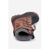 Vysoké teplé Detské snehule se stažením hnedé lee cooper lcj-24-44-2842k / LCJ-24-44-2842K BROWN (Veľkosť 28)