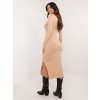 Dámske hnede camel šaty vypasované kód produktu RV-SK-10011.43