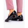 Čierne dámske mokasíny na hrubom podpätku Sergio leone kod CCC -1- PB-238B (Veľkosť 36)