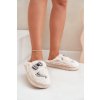 Dámske šľapky  béžové kód obuvi FA-193 OFF WHITE (Veľkosť 38.5)