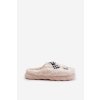 Dámske šľapky  béžové kód obuvi FA-193 OFF WHITE (Veľkosť 38.5)