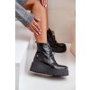 Členkové topánky na podpätku  čierne kód obuvi 06762-01/00-6 CZARNY (Veľkosť 40)