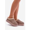 Dámske snehule  hnedé kód obuvi 20219-4K LEOPARD (Veľkosť 40)