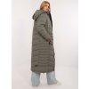 Dámsky kabát farba khaki kód D51160XB44540A2 : na temu obdobie Jeseň / zima (Farba Khaki, Veľkosť S)