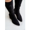 Dámske čižmy  čierne kód obuvi HB-243 BLACK (Veľkosť 40)