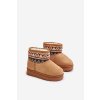 Dětské Snežné Boty S Vzorovaným Vložkem Zateplené Kožíškem Camel Mirirae (Veľkosť 25)