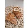 Zateplené Detské snehové členkové topánky lamy camel esandira / 20207-1B/2B CAMEL (Veľkosť 28)