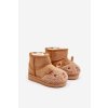 Zateplené Detské snehové členkové topánky lamy camel esandira / 20207-1B/2B CAMEL (Veľkosť 28)