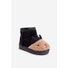 Zateplené Detské snehule lamy čierne esandira / 20207-1A/2A BLACK (Veľkosť 20)