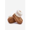 Snehuláky Detské s kožušinou a vzorem camel melefia / 20201-2B/3B CAMEL (Veľkosť 25)