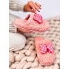 Ružové detské papuče s okrúhlou špičkou, kód produktu E160