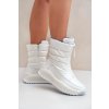 Biele dámske snehule s hrubou podrážkou a zateplením z kožušiny, OO274A396