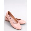 Ružové dámske baleríny z eko kože na bežný deň s okrúhlou špičkou, kód ZA17P