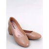 Hnedé dámske baleríny z eko kože na bežný deň s okrúhlou špičkou, kód ZA17P
