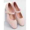 Béžové dámske balerínky z eko semišu na bežný deň s okrúhlou špičkou, kód produktu L2850