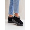 Dámske snehule  čierne kód obuvi HY877 BLACK (Veľkosť 40)