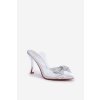 Dámske sandále  strieborné kód obuvi SQC-160 SILVER (Veľkosť 39)