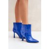 Lakované Boty Na Špici Modré Seliri (Veľkosť 38)