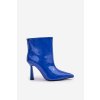 Lakované Boty Na Špici Modré Seliri (Veľkosť 38)
