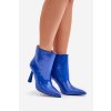 Lakované Boty Na Špici Modré Seliri (Veľkosť 38)
