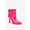 Lakovane botky na špičce vkládací fuchsie seliri / C-288 FUCHSIA (Veľkosť 37)