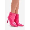 Lakovane botky na špičce vkládací fuchsie seliri / C-288 FUCHSIA (Veľkosť 37)