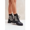 Dámské Botky Pracovní Se Socken Zebra Černé Raviri (Veľkosť 38)